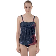 Astrology Surreal Surrealism Trippy Visual Art Twist Front Tankini Set by Bedest