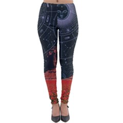 Astrology Surreal Surrealism Trippy Visual Art Lightweight Velour Leggings by Bedest