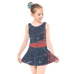 Astrology Surreal Surrealism Trippy Visual Art Kids  Skater Dress Swimsuit by Bedest