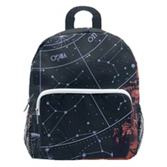 Astrology Surreal Surrealism Trippy Visual Art Kids  Age 5-10 Lightweight School Backpack With Side Pockets by Bedest