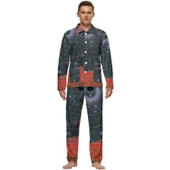 Astrology Surreal Surrealism Trippy Visual Art Men s Long Sleeve Velvet Pocket Pajamas Set by Bedest