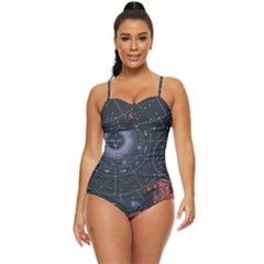 Astrology Surreal Surrealism Trippy Visual Art Retro Full Coverage Swimsuit by Bedest