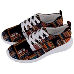 Assorted Title Of Books Piled In The Shelves Assorted Book Lot Inside The Wooden Shelf Men s Lightweight Sports Shoes by Bedest