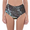 Abstract Colorful Texture Reversible High-Waist Bikini Bottoms View1