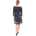 Abstract Colorful Texture Quarter Sleeve Front Wrap Dress View2