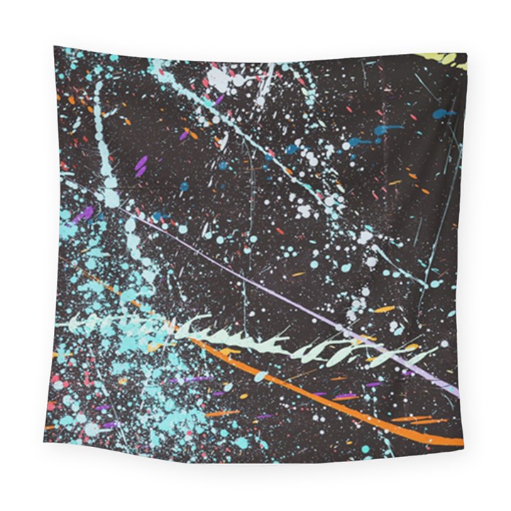 Abstract Colorful Texture Square Tapestry (Large)