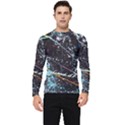 Abstract Colorful Texture Men s Long Sleeve Rash Guard View1