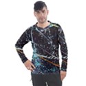 Abstract Colorful Texture Men s Pique Long Sleeve T-Shirt View1