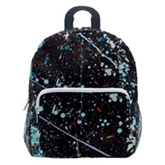 Abstract Colorful Texture Kids  Age 5-10 Lightweight School Backpack With Side Pockets by Bedest