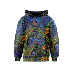 Psychedelic Digital Art Artwork Landscape Colorful Kids  Pullover Hoodie