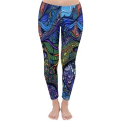 Psychedelic Digital Art Artwork Landscape Colorful Classic Winter Leggings