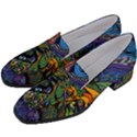 Psychedelic Digital Art Artwork Landscape Colorful Women s Chunky Heel Loafers View2