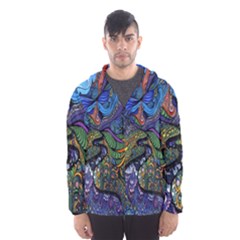 Psychedelic Digital Art Artwork Landscape Colorful Men s Hooded Windbreaker