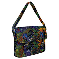 Psychedelic Digital Art Artwork Landscape Colorful Buckle Messenger Bag by Bedest