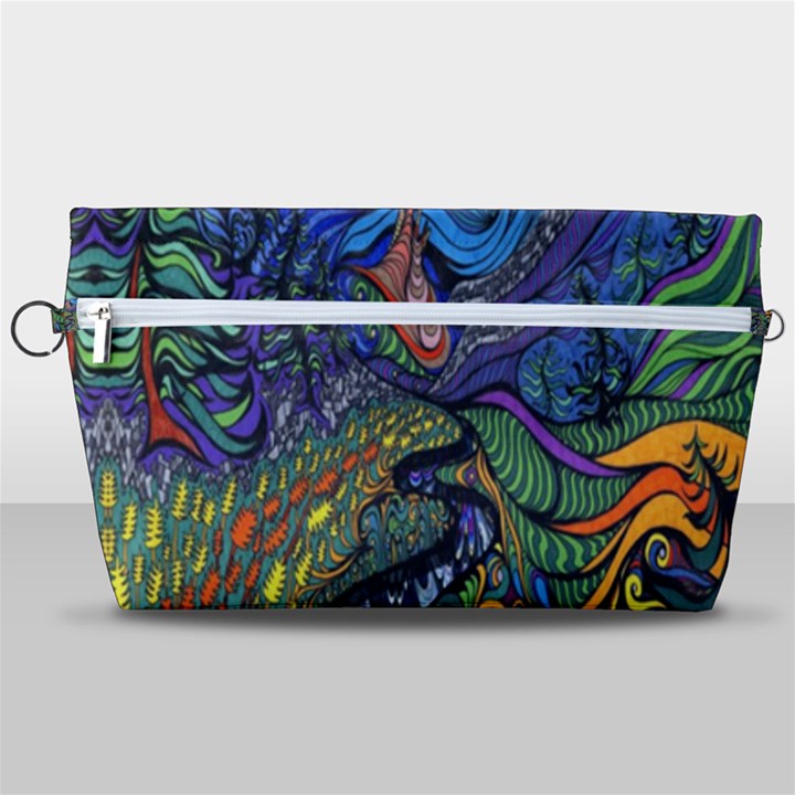 Psychedelic Digital Art Artwork Landscape Colorful Handbag Organizer