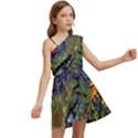 Psychedelic Digital Art Artwork Landscape Colorful Kids  One Shoulder Party Dress View2