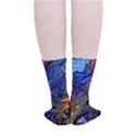 Psychedelic Digital Art Artwork Landscape Colorful Smooth Crew Length Tube Socks View4