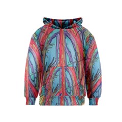 Artistic Psychedelic Hippie Peace Sign Trippy Kids  Pullover Hoodie