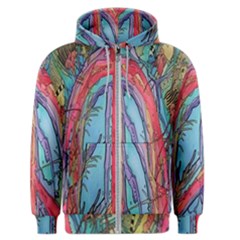 Artistic Psychedelic Hippie Peace Sign Trippy Men s Zipper Hoodie