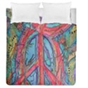 Artistic Psychedelic Hippie Peace Sign Trippy Duvet Cover Double Side (Queen Size) View2