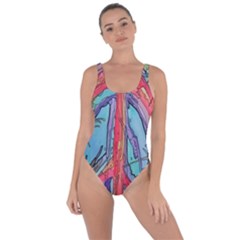 Artistic Psychedelic Hippie Peace Sign Trippy Bring Sexy Back Swimsuit by Bedest