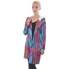 Artistic Psychedelic Hippie Peace Sign Trippy Hooded Pocket Cardigan by Bedest