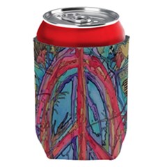 Artistic Psychedelic Hippie Peace Sign Trippy Can Holder