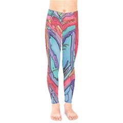 Artistic Psychedelic Hippie Peace Sign Trippy Kids  Classic Winter Leggings