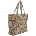 Seamless Pattern With Flower Bird Zip Up Canvas Bag View2