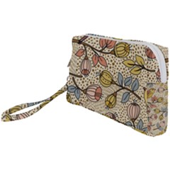 Seamless Pattern With Flower Bird Wristlet Pouch Bag (small) by Bedest