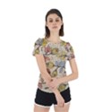 Seamless Pattern With Flower Bird Back Cut Out Sport T-Shirt View2