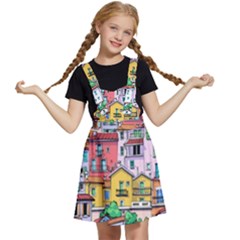 Menton Old Town France Kids  Apron Dress by Bedest