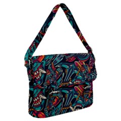 Vintage Tattoos Colorful Seamless Pattern Buckle Messenger Bag by Bedest