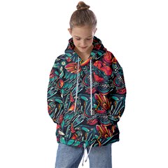 Vintage Tattoos Colorful Seamless Pattern Kids  Oversized Hoodie