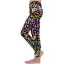 Graffiti Word Seamless Pattern Kids  Lightweight Velour Leggings View2