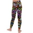 Graffiti Word Seamless Pattern Kids  Lightweight Velour Leggings View4