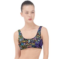 Graffiti Word Seamless Pattern The Little Details Bikini Top by Bedest