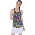 Graffiti Word Seamless Pattern Racer Back Mesh Tank Top View1