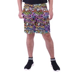 Graffiti Word Seamless Pattern Men s Pocket Shorts by Bedest