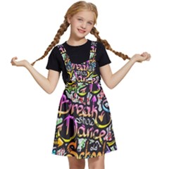 Graffiti Word Seamless Pattern Kids  Apron Dress by Bedest