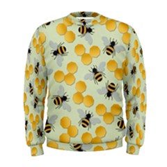 Bees Pattern Honey Bee Bug Honeycomb Honey Beehive Men s Sweatshirt by Bedest