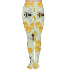 Bees Pattern Honey Bee Bug Honeycomb Honey Beehive Tights