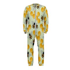 Bees Pattern Honey Bee Bug Honeycomb Honey Beehive Onepiece Jumpsuit (kids)