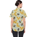 Bees Pattern Honey Bee Bug Honeycomb Honey Beehive Women s Short Sleeve Shirt View2