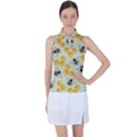 Bees Pattern Honey Bee Bug Honeycomb Honey Beehive Women s Sleeveless Polo T-Shirt View1