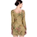 Flowers, Branches, Desenho, Edge, Leaves Long Sleeve Velvet Bodycon Dress View2