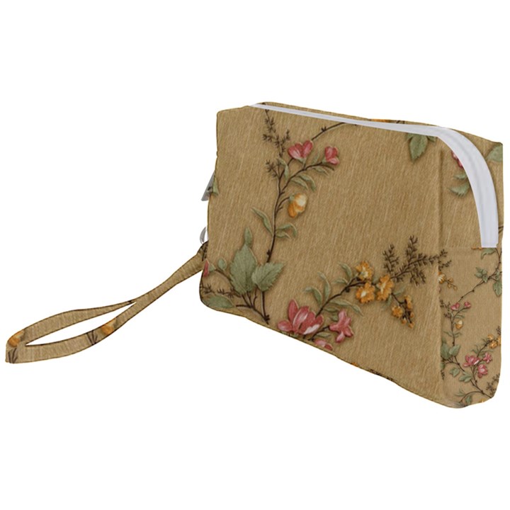 Flowers, Branches, Desenho, Edge, Leaves Wristlet Pouch Bag (Small)