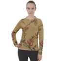 Flowers, Branches, Desenho, Edge, Leaves Women s Pique Long Sleeve T-Shirt View1