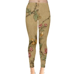 Flowers, Branches, Desenho, Edge, Leaves Everyday Leggings  by kyorashop23