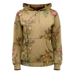 Flowers, Branches, Desenho, Edge, Leaves Women s Pullover Hoodie